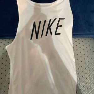 White Nike tank top